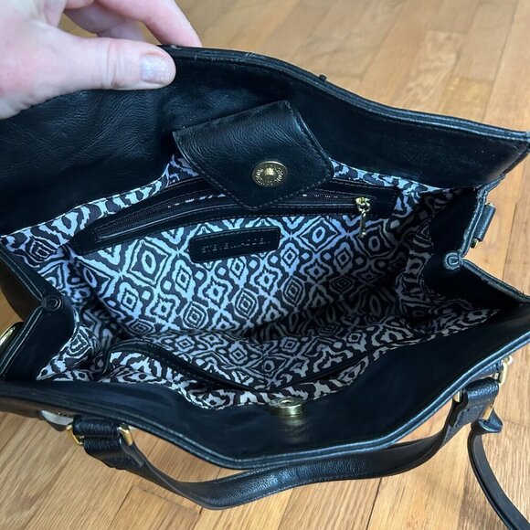 Steve Madden Black White Textured Quilted Shoulder Bag Purse - Picture 6 of 7